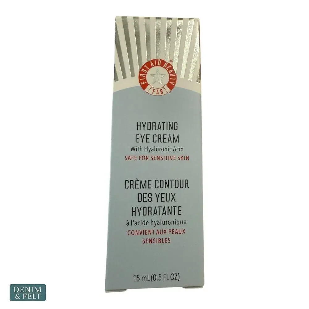 NEW First Aid Beauty Hydrating Eye Cream‎ Hyaluronic Acid Sensitive Skin 0.5oz